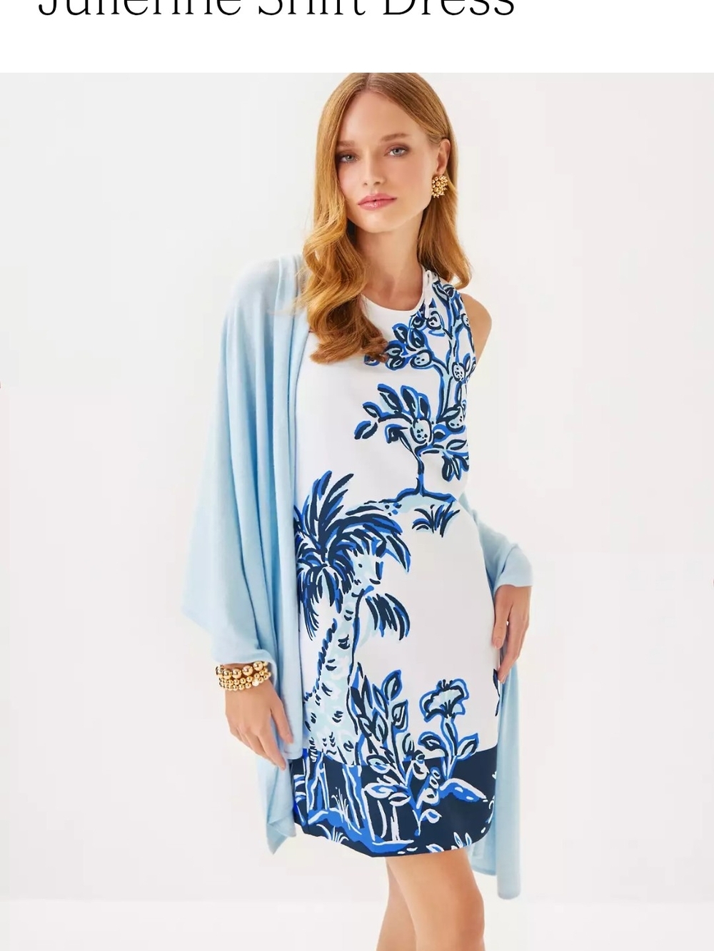 Lilly Pulitzer Julienne Shift Dress in the Resort White Oversized Tall Tales